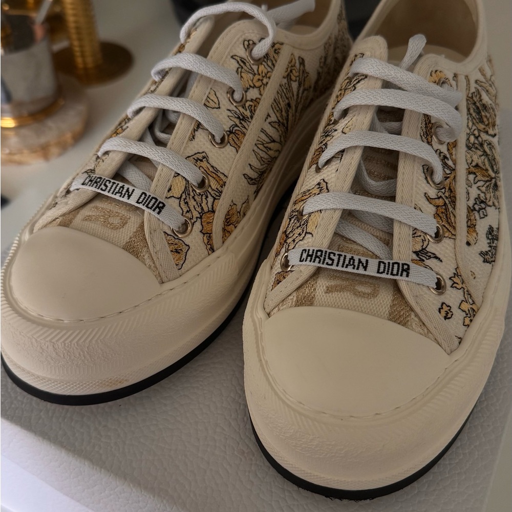 Christian Dior Cream and Tan Sneakers - Picture 2 of 6